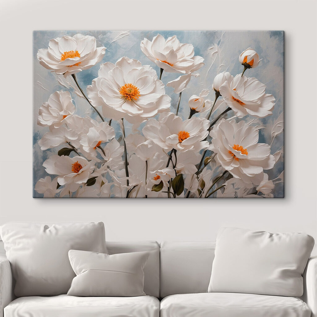 Group of white flowers Group of white flowers