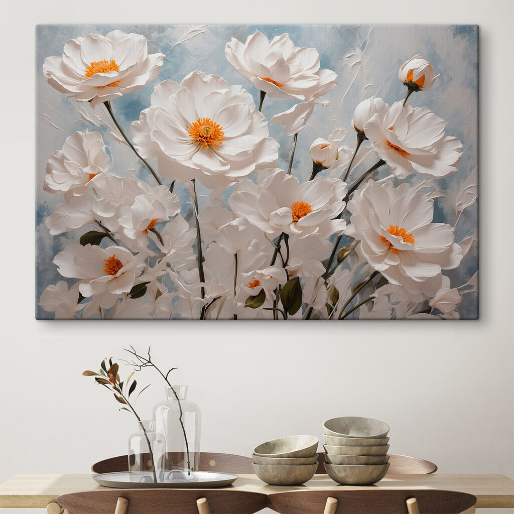 Group of white flowers Group of white flowers