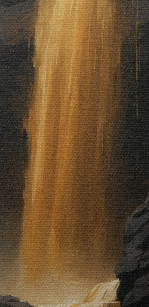 Waterfall in a rocky area