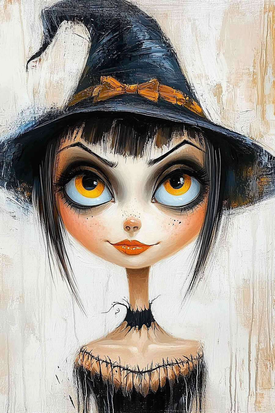 Karikatúra ženy, ktorá má na hlave klobúk