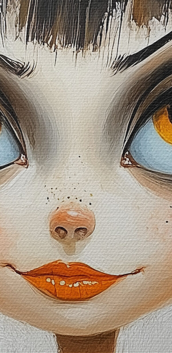 Karikatúra ženy, ktorá má na hlave klobúk Karikatúra ženy, ktorá má na hlave klobúk
