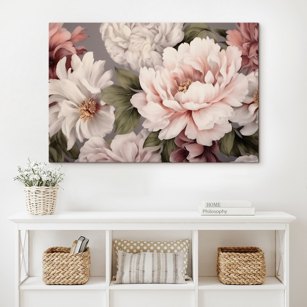 Delicate blooms in soft pastel hues