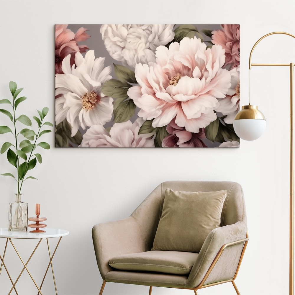 Delicate blooms in soft pastel hues