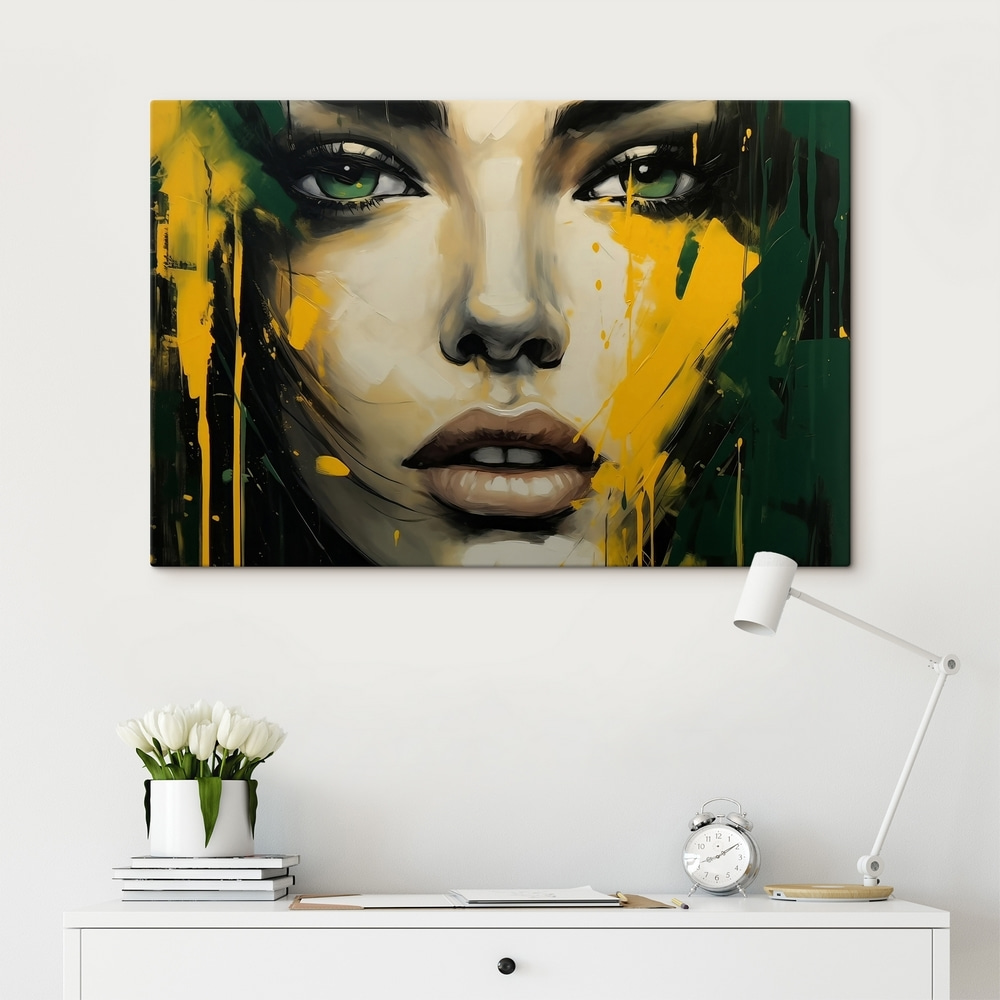 Painting of a woman's face Painting of a woman's face