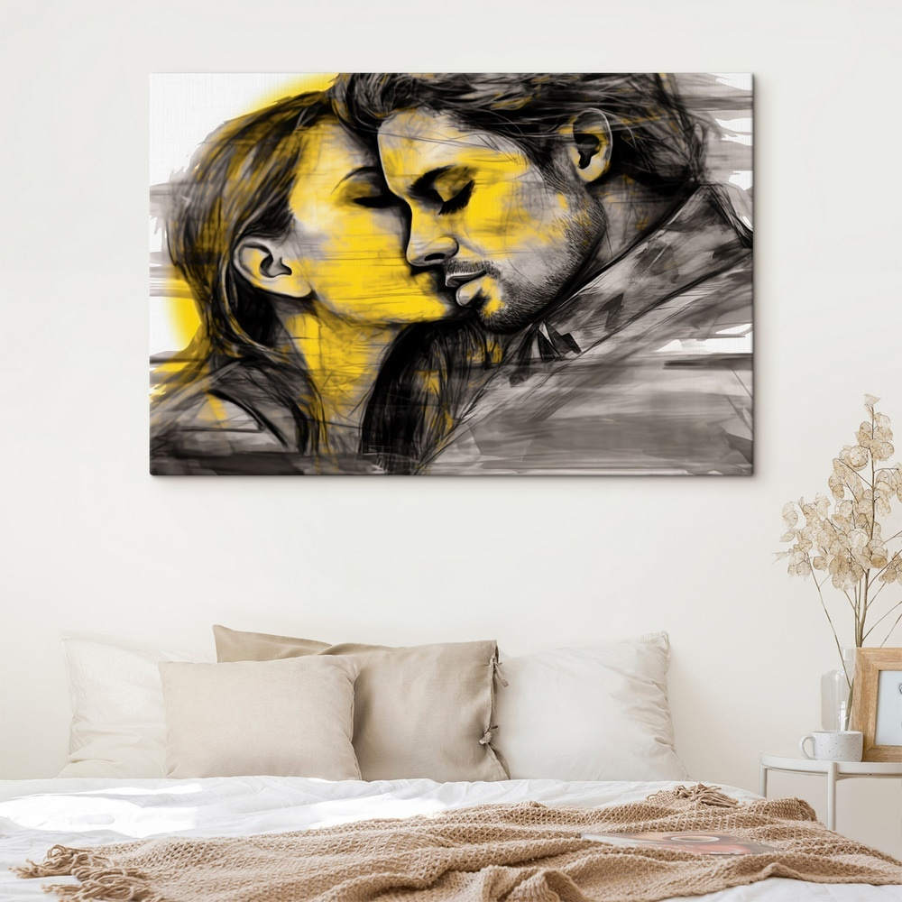 Man and woman kissing