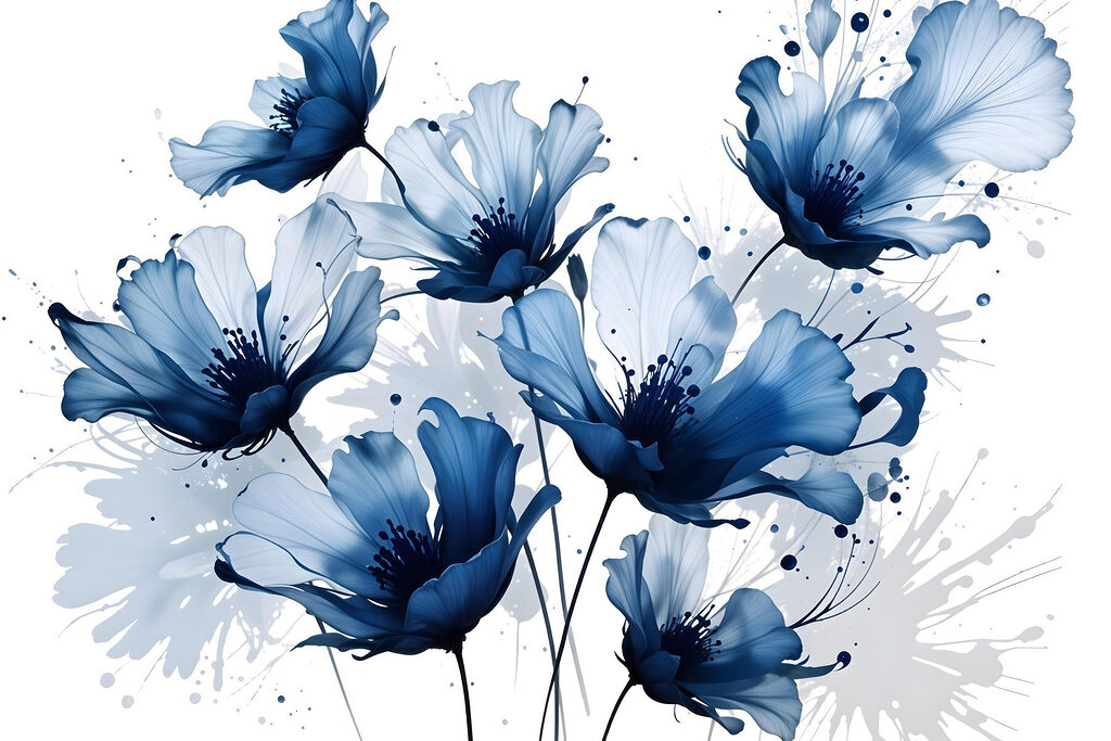 Group of blue flowers