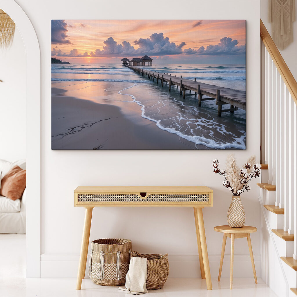 Dock leading to a building