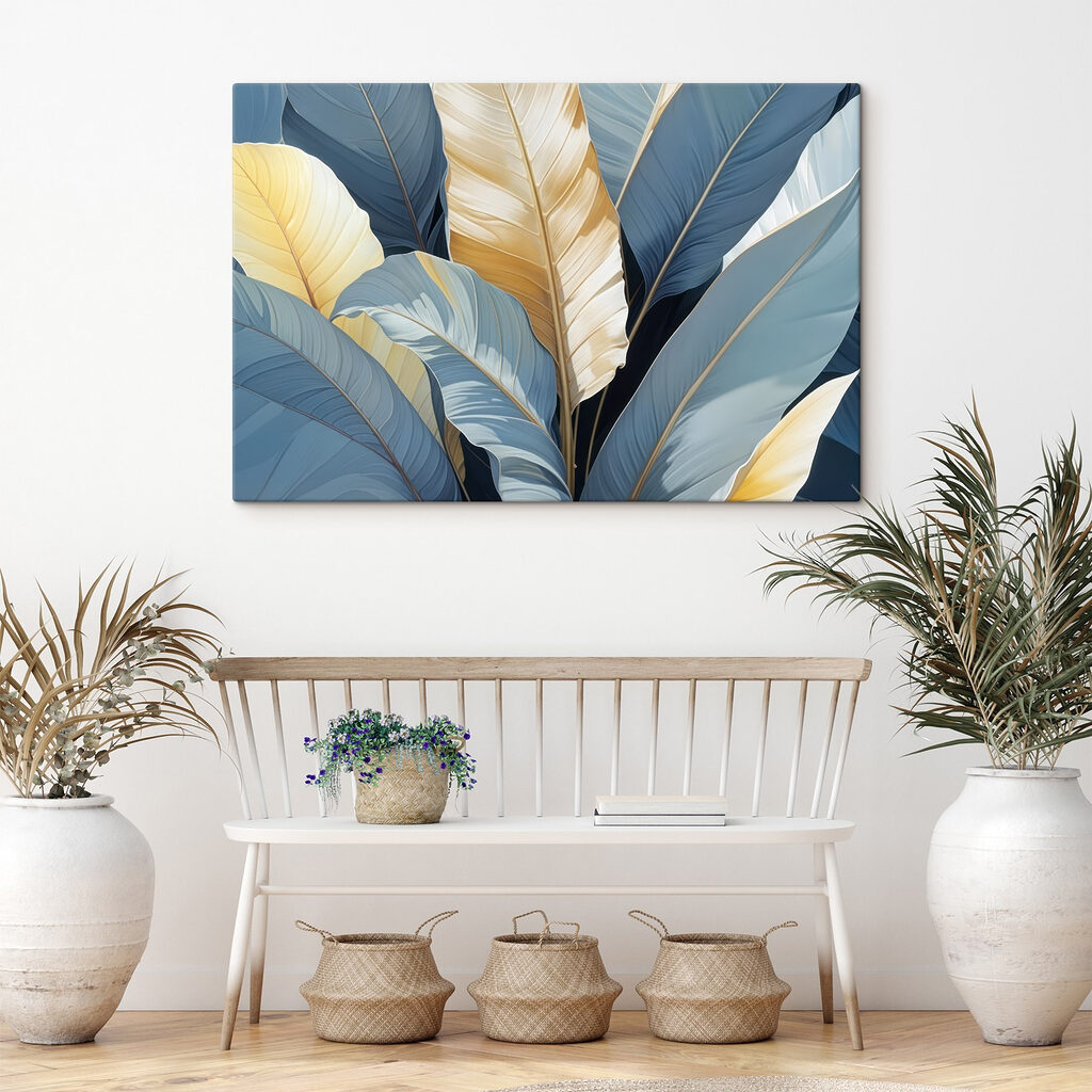 Elegant leaves in soothing colors