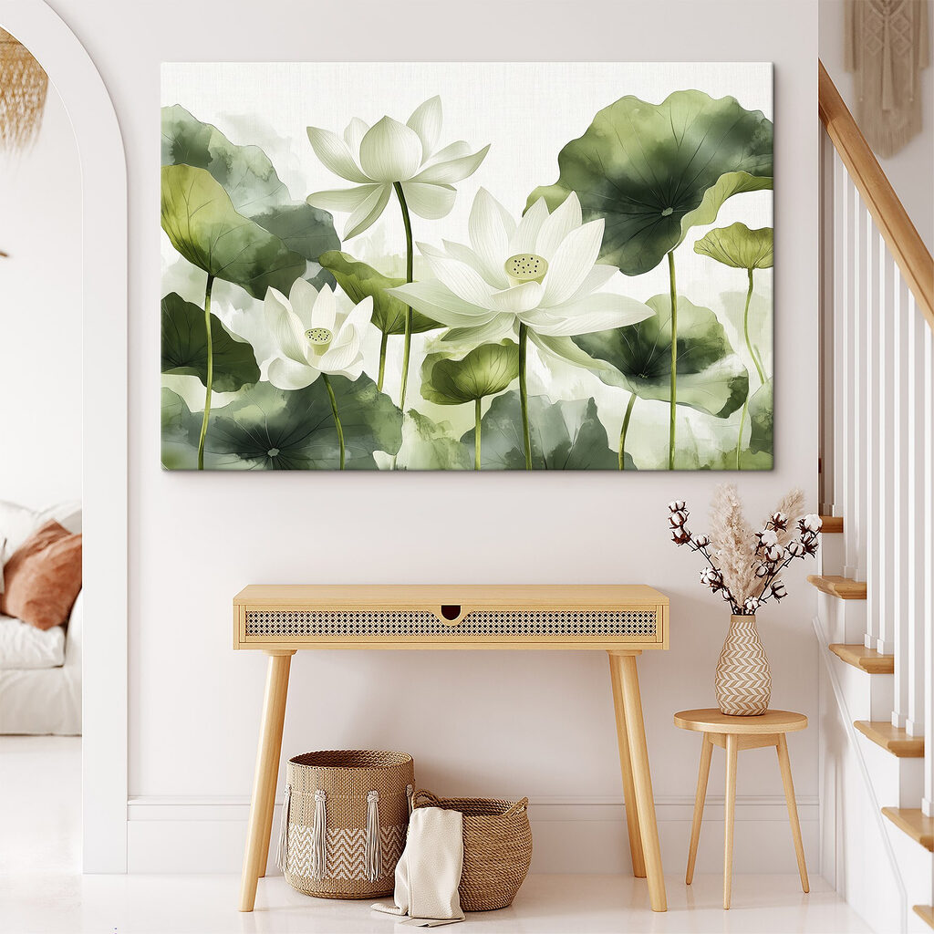 Group of white flowers with green leaves Group of white flowers with green leaves