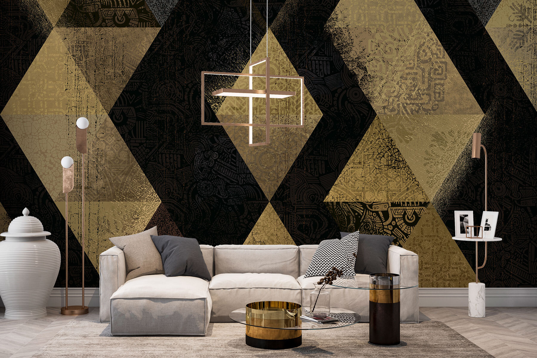 Mosaic of Luminous Triangular Patterns