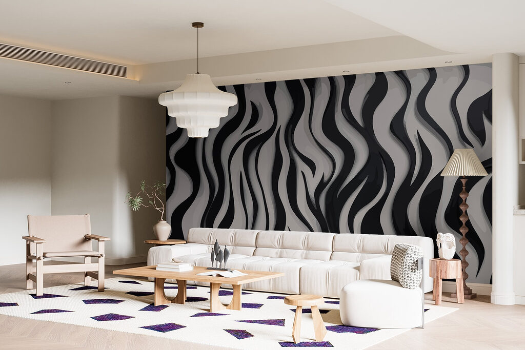 Black and white striped pattern Black and white striped pattern
