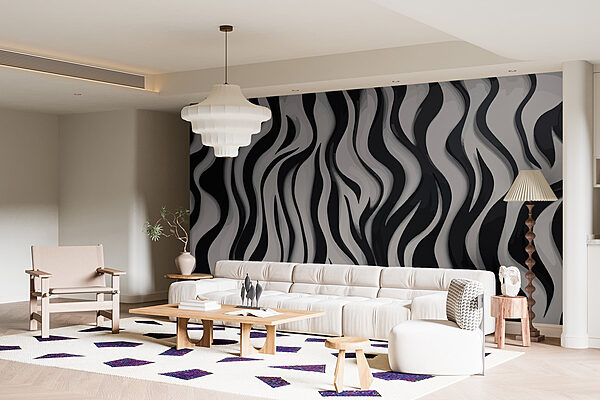 Black and white striped pattern Black and white striped pattern