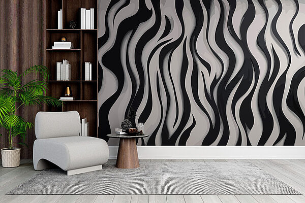 Black and white striped pattern Black and white striped pattern