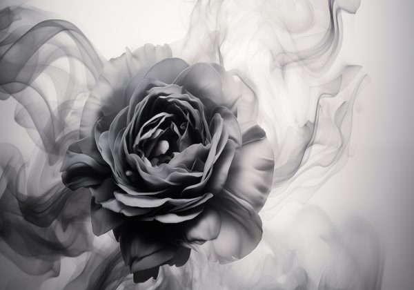 Black and white image of a rose Black and white image of a rose