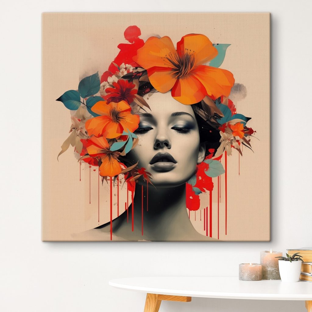 Woman with flowers in her hair