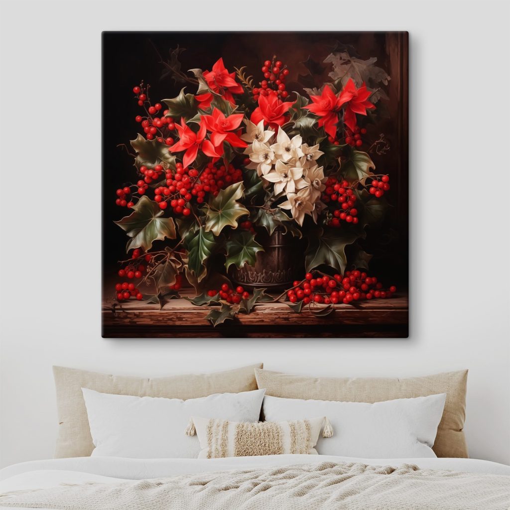 Painting of flowers and berries Painting of flowers and berries