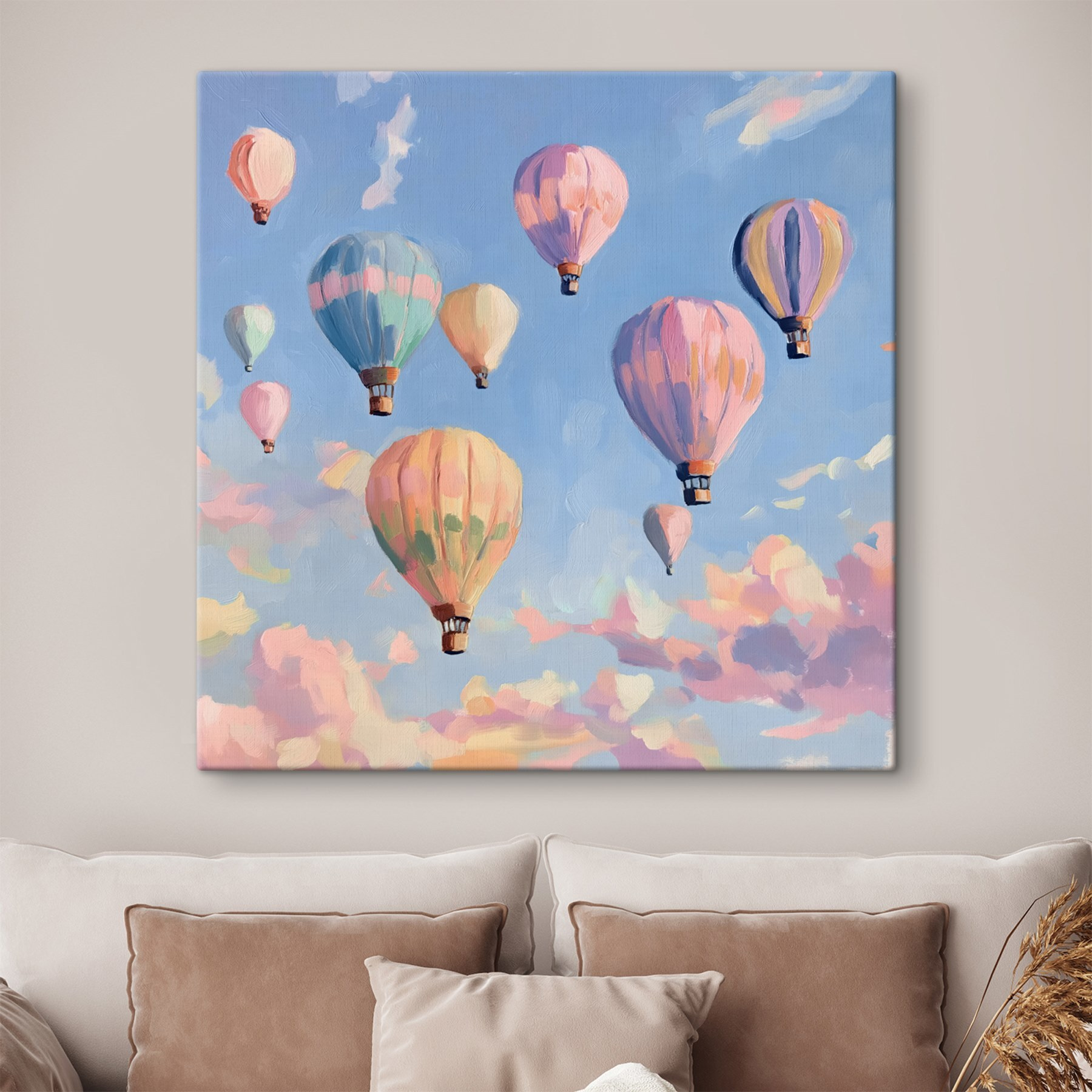 Group of hot air balloons in the sky Group of hot air balloons in the sky
