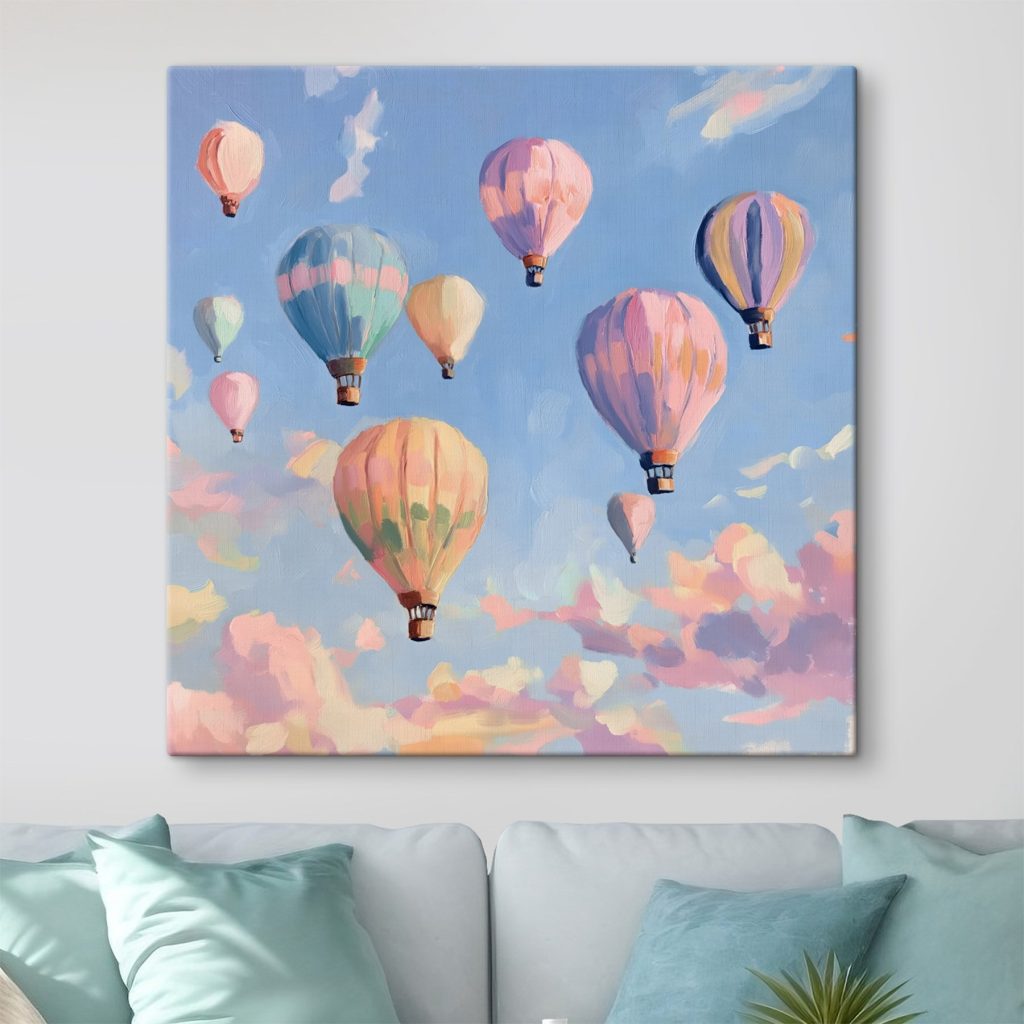 Group of hot air balloons in the sky Group of hot air balloons in the sky