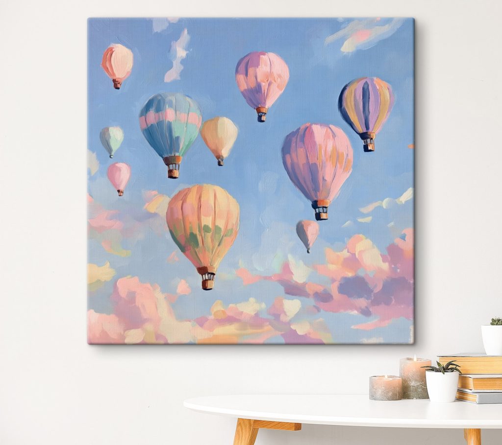 Group of hot air balloons in the sky Group of hot air balloons in the sky