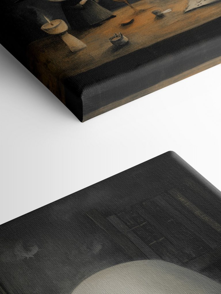 Ghost reading a book with two little people