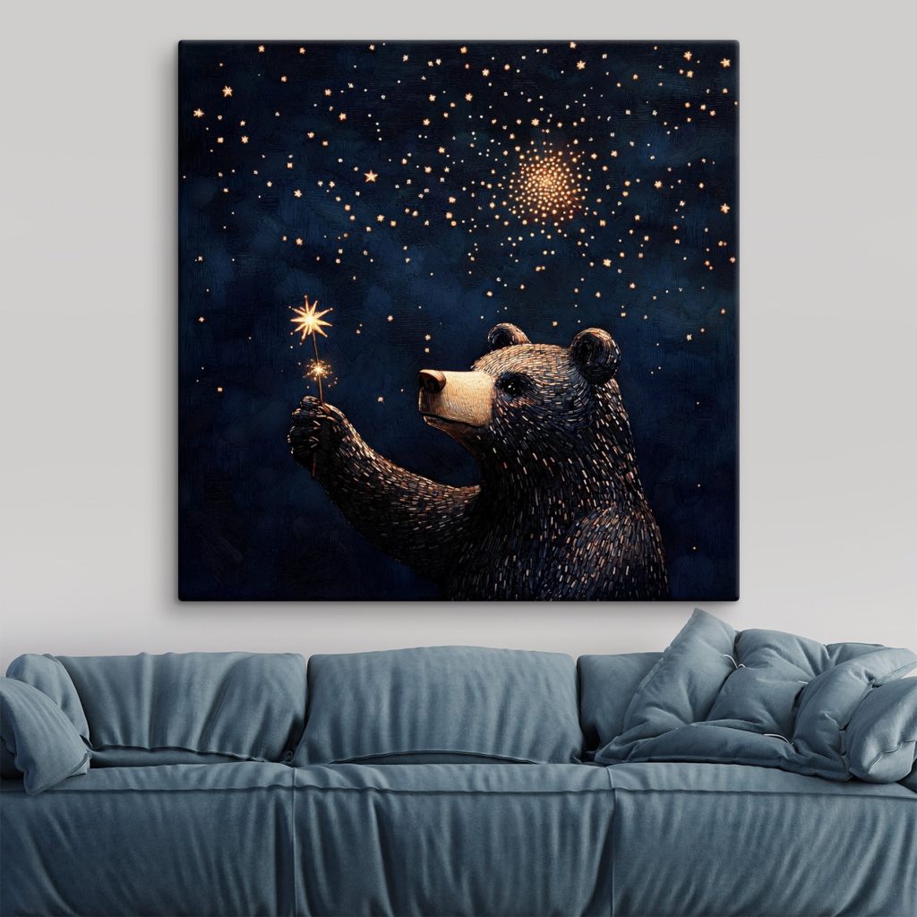 Bear holding a sparkler Bear holding a sparkler