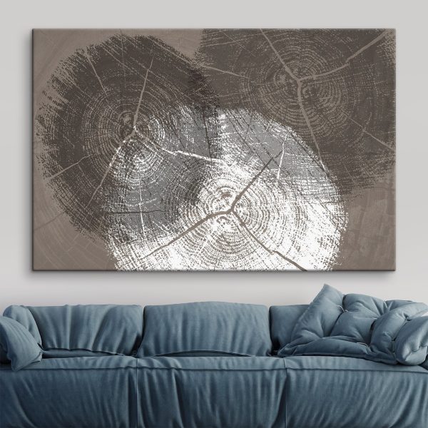 Kruhy stromov v monochromatickom detaile Kruhy stromov v monochromatickom detaile