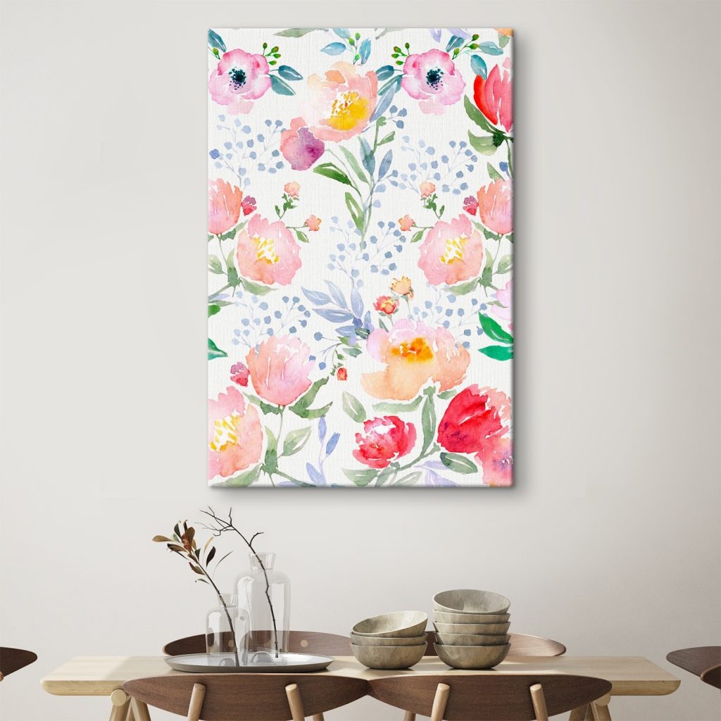 Watercolor painting of flowers