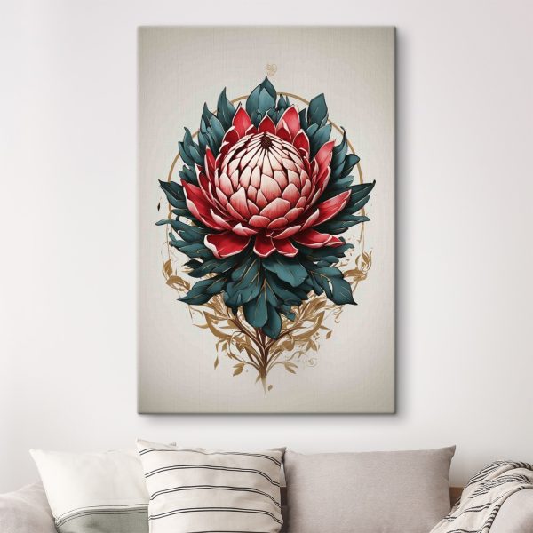 Kvitnúca elegancia v karmínovej a smaragdovej farbe Kvitnúca elegancia v karmínovej a smaragdovej farbe