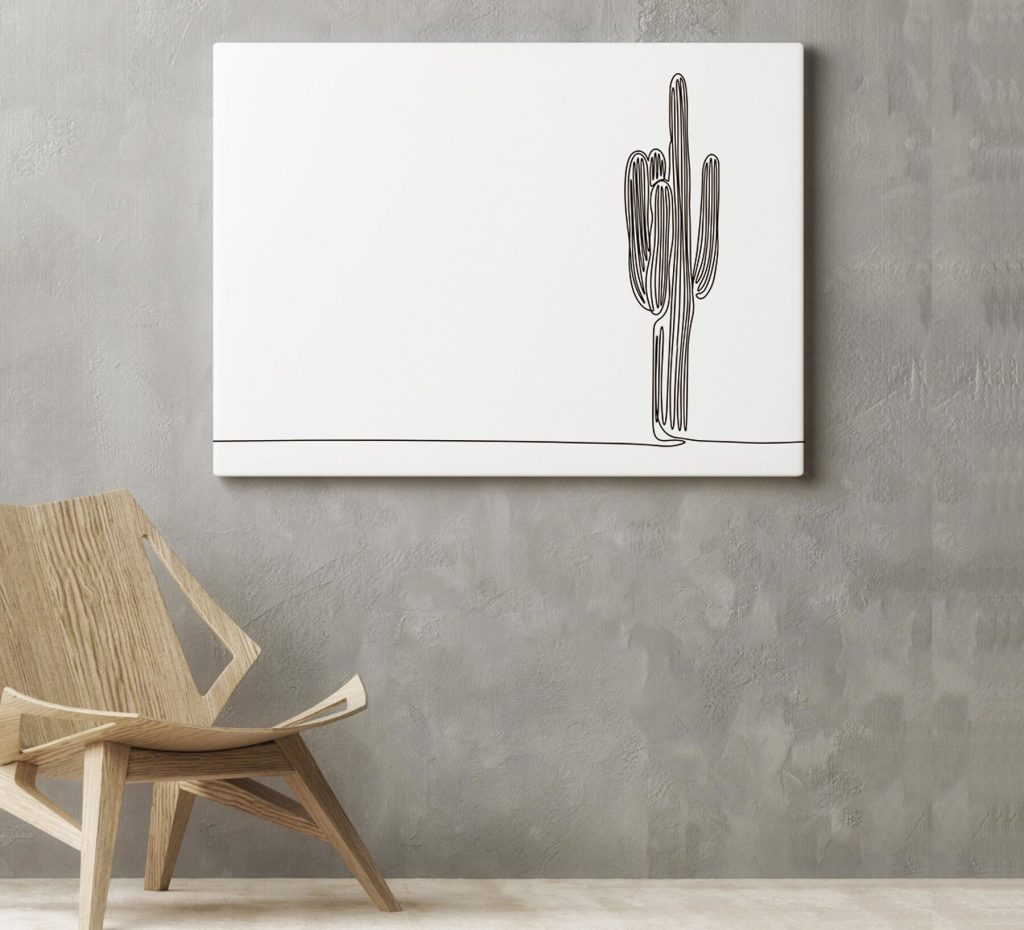 Cactus drawn in one line