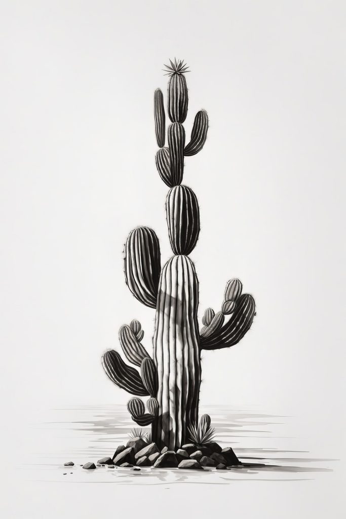 Cactus with a white background