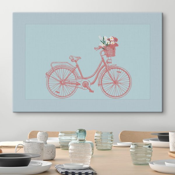 Bicykel s kvetmi v košíku Bicykel s kvetmi v košíku