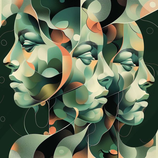 Tváre sa miešali v surrealistickom umení Tváre sa miešali v surrealistickom umení