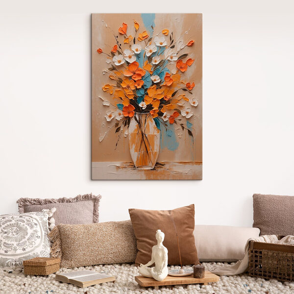 Maľba kvetov vo váze Maľba kvetov vo váze