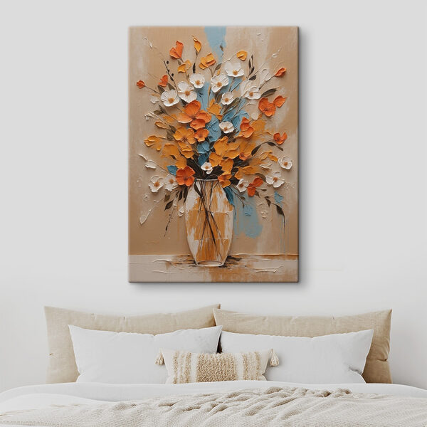 Maľba kvetov vo váze Maľba kvetov vo váze