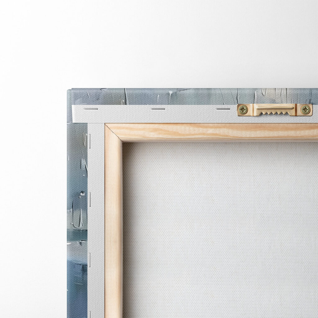 Painting of water lilies and leaves Painting of water lilies and leaves