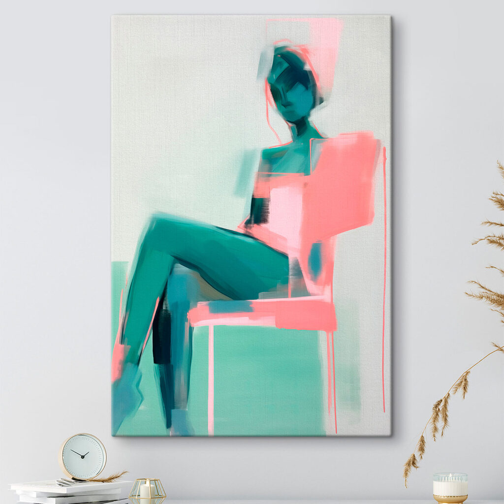 Woman sitting in a chair