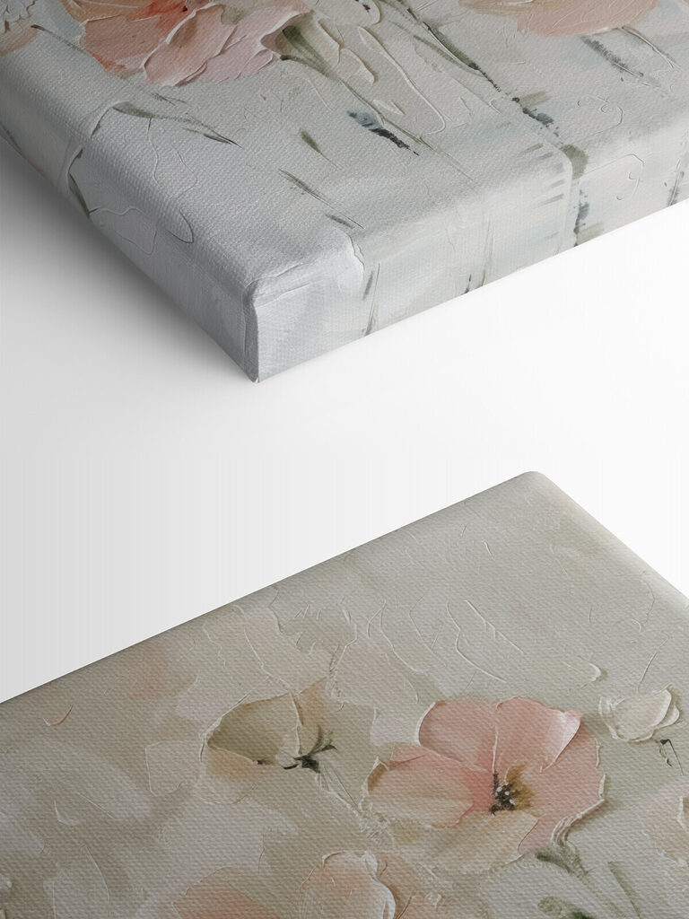 Painting of pink flowers Painting of pink flowers