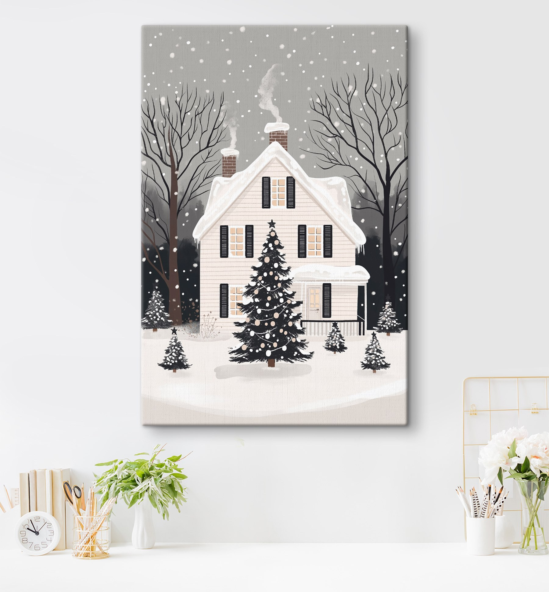 House with a tree in front of it