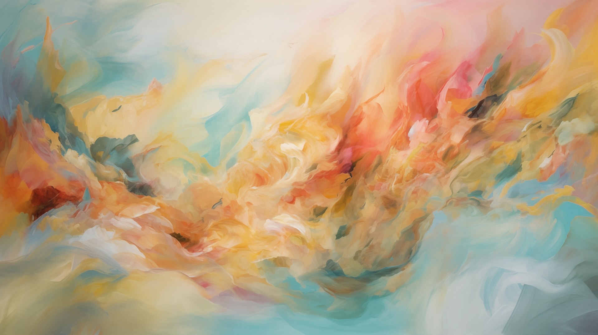 Colorful painting of a cloud of paint Colorful painting of a cloud of paint