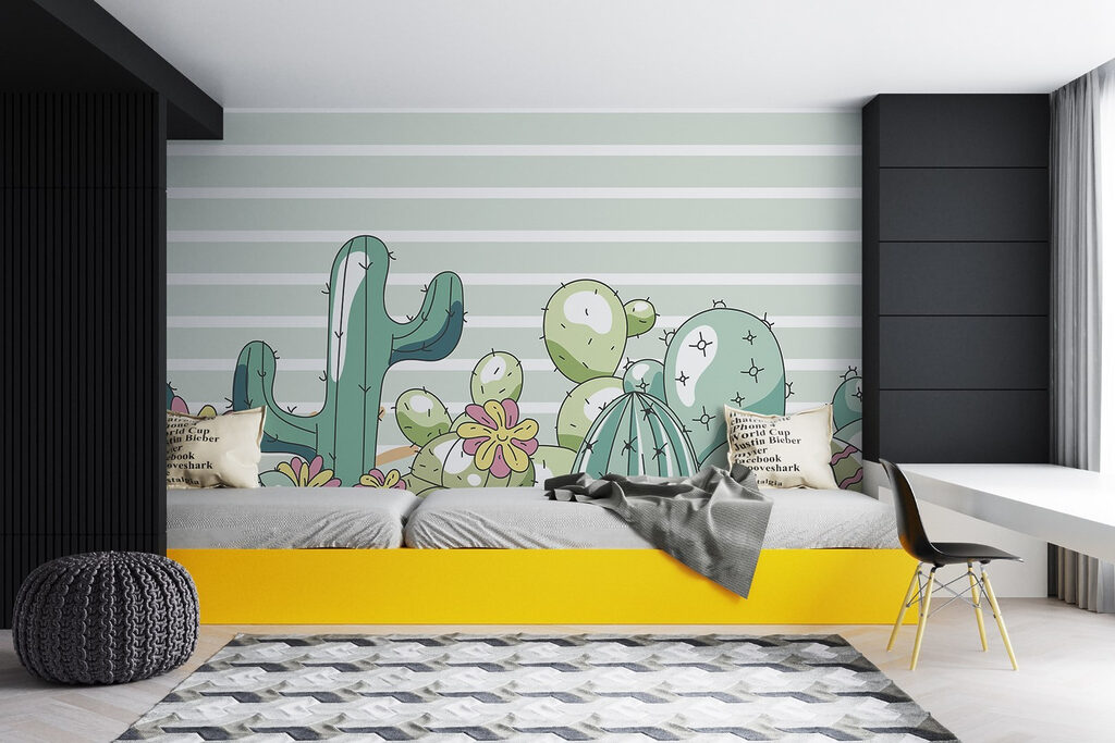 Group of cactuses with flowers Group of cactuses with flowers