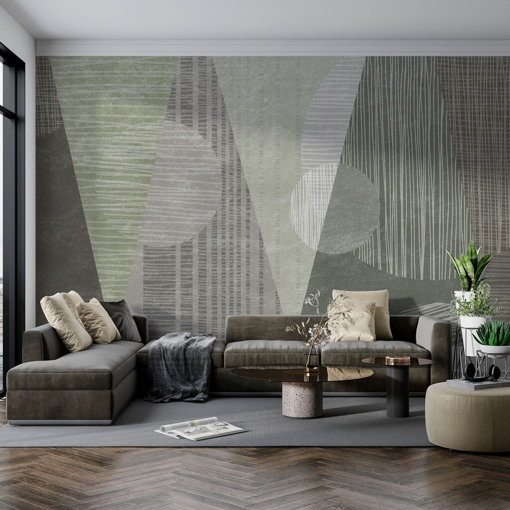 Abstract shapes in muted tones