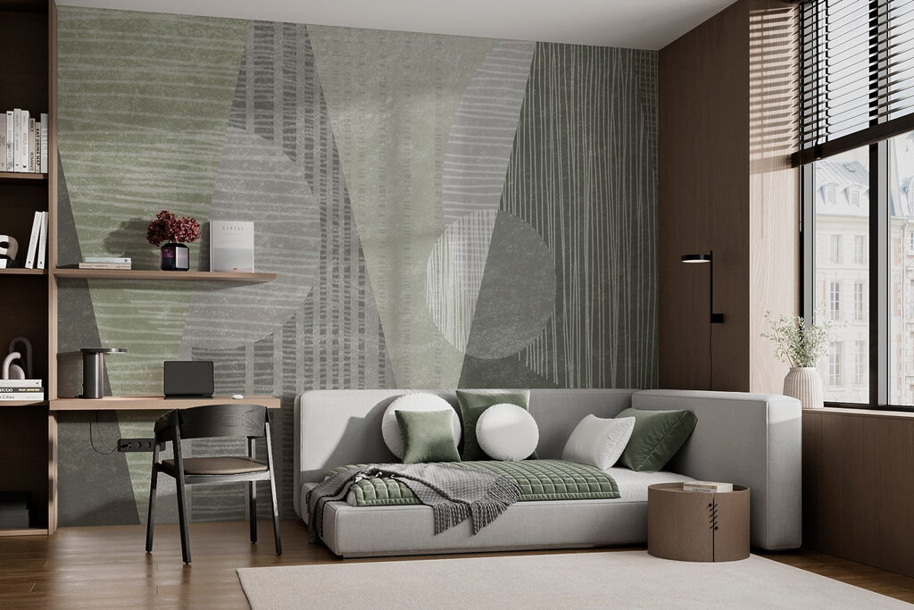 Abstract shapes in muted tones