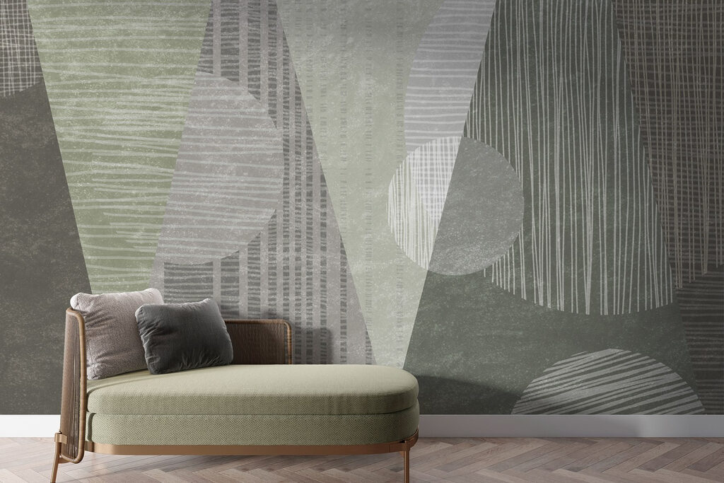 Abstract shapes in muted tones