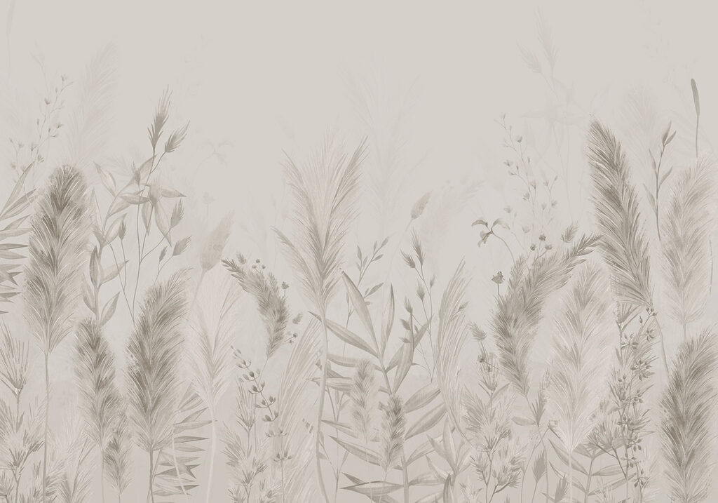 Rozmarná botanická ilustrácia v neutrálnych farbách Rozmarná botanická ilustrácia v neutrálnych farbách
