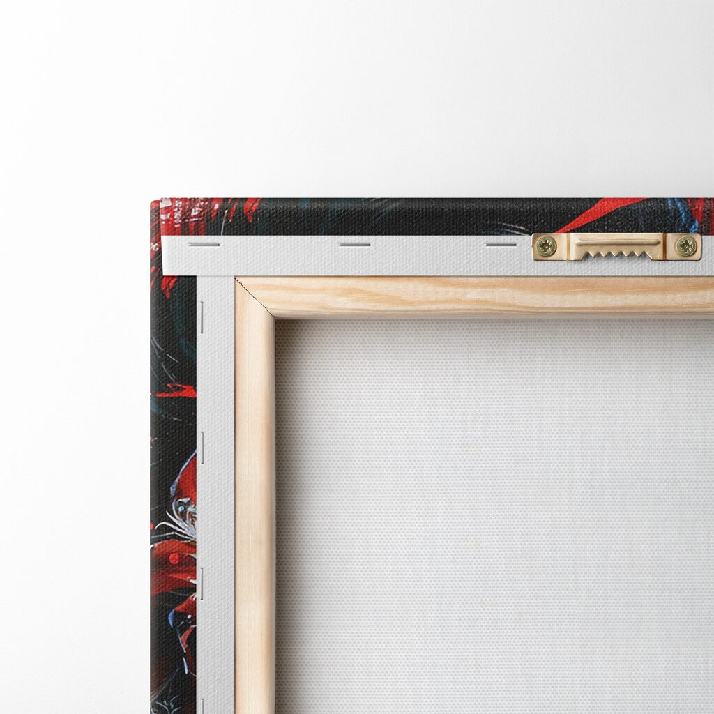 Painting of a woman with red paint Painting of a woman with red paint