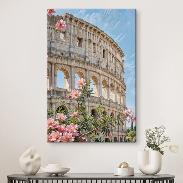 Canvas prints Building with arches and flowers Canvas prints Building with arches and flowers