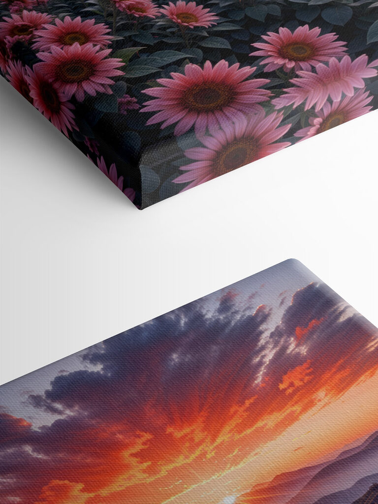 Valley with flowers and a river Valley with flowers and a river