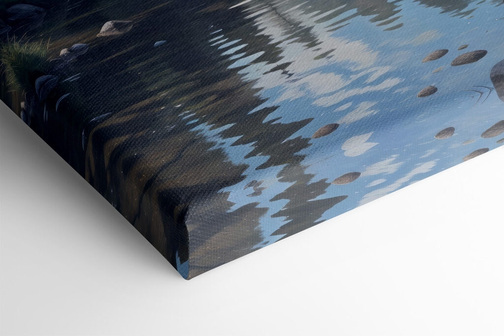 Lake surrounded by mountains Lake surrounded by mountains