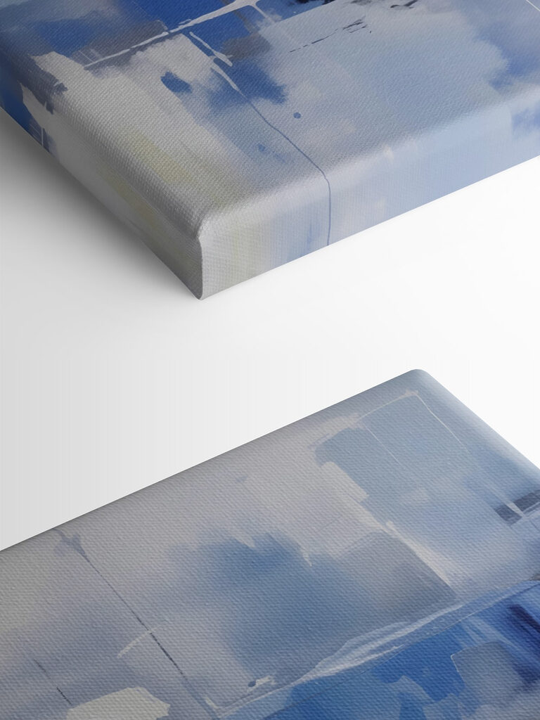 Blue and white wall Blue and white wall