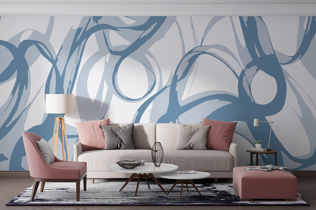 Blue and white swirls Blue and white swirls